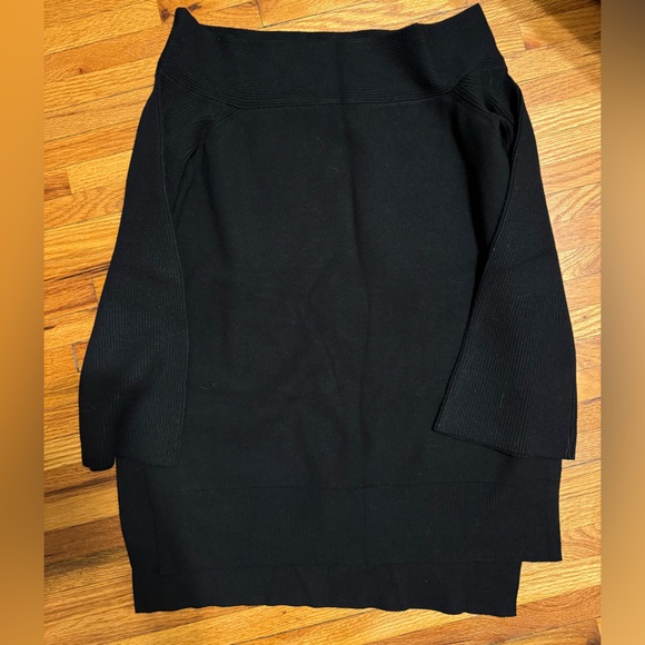 Anthropologie Elise Ribbed Tunic - boatneck black knit sweater - L - NWT - Picture 7 of 10